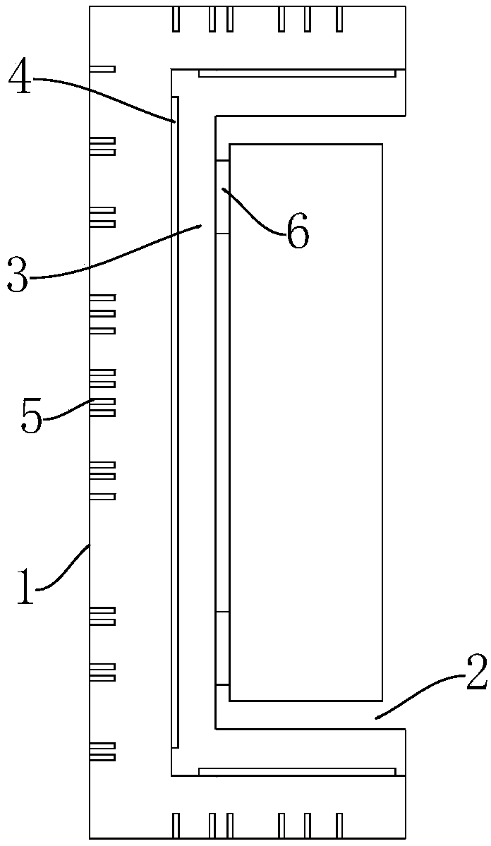 An electronic component protection structure