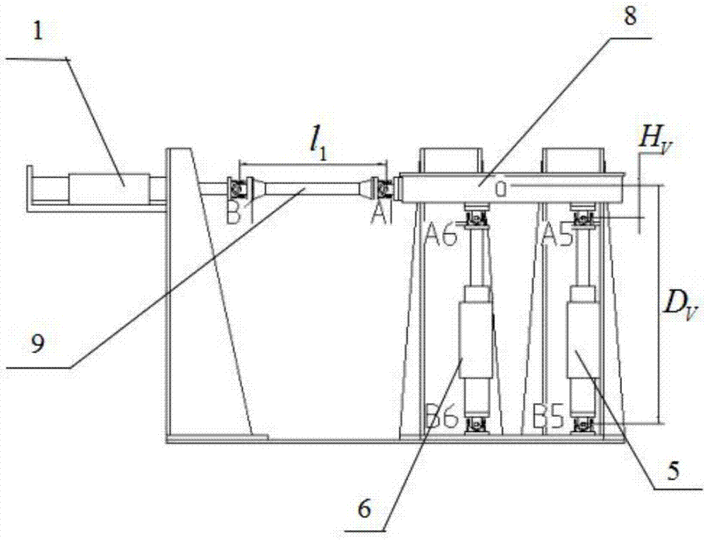 Position control method of six-degree-of-freedom hydraulic moving platform with connection rod