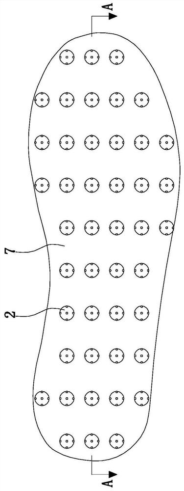 Nylon damping elastic sole