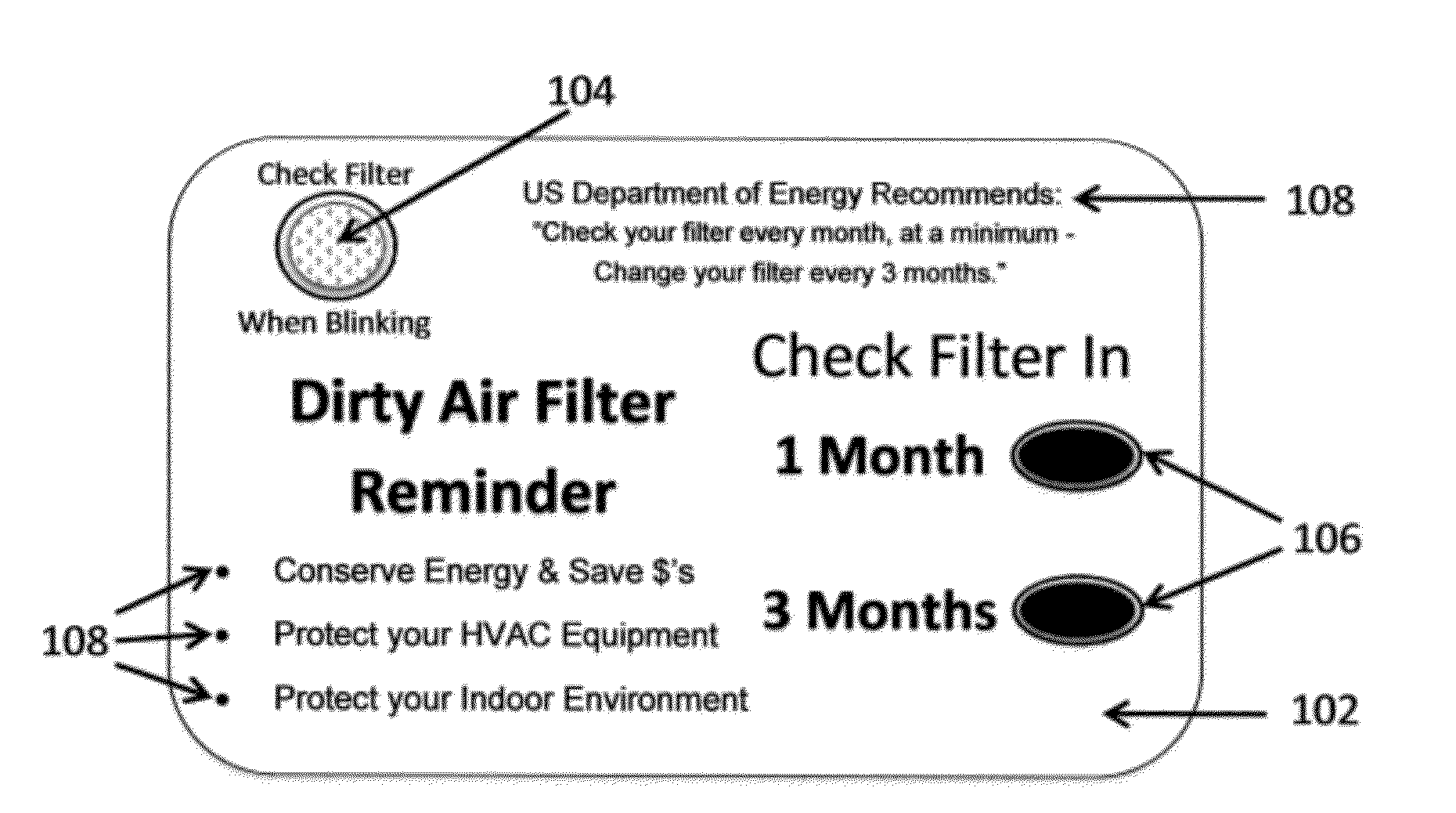HVAC air filter check reminder refrigerator magnet