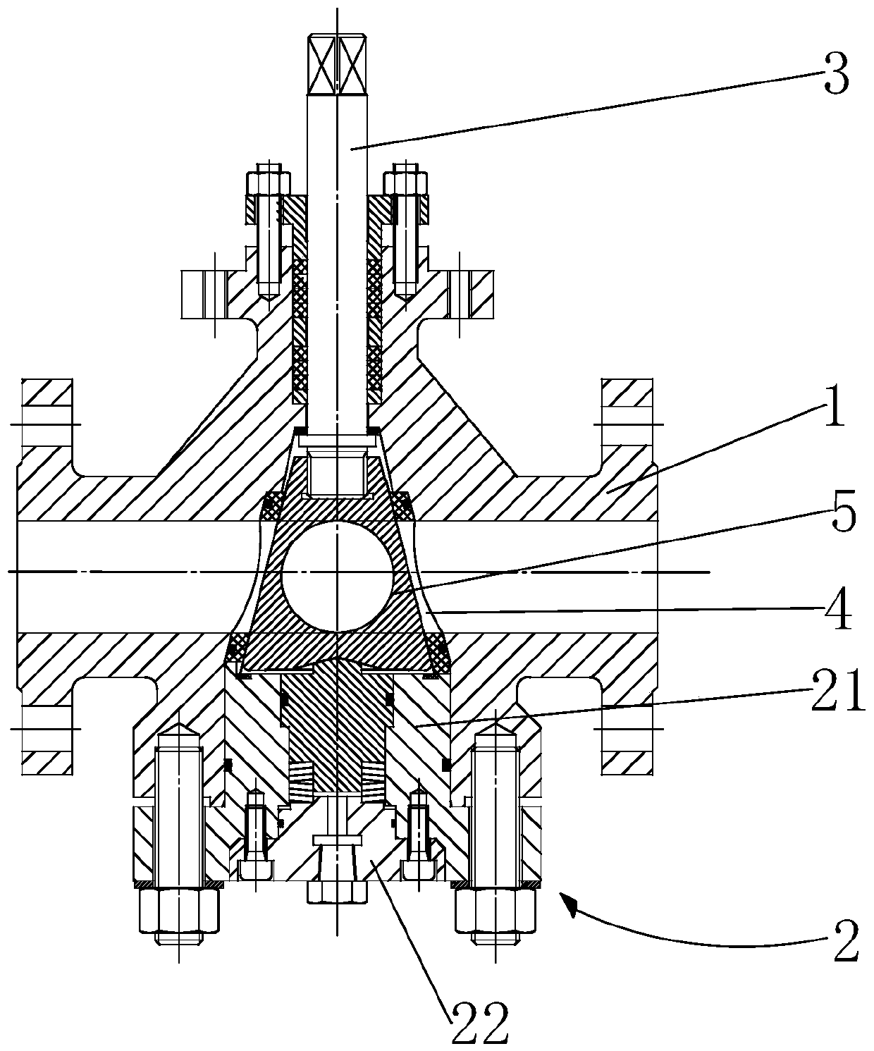 Cock regulating valve with high adjustable ratio