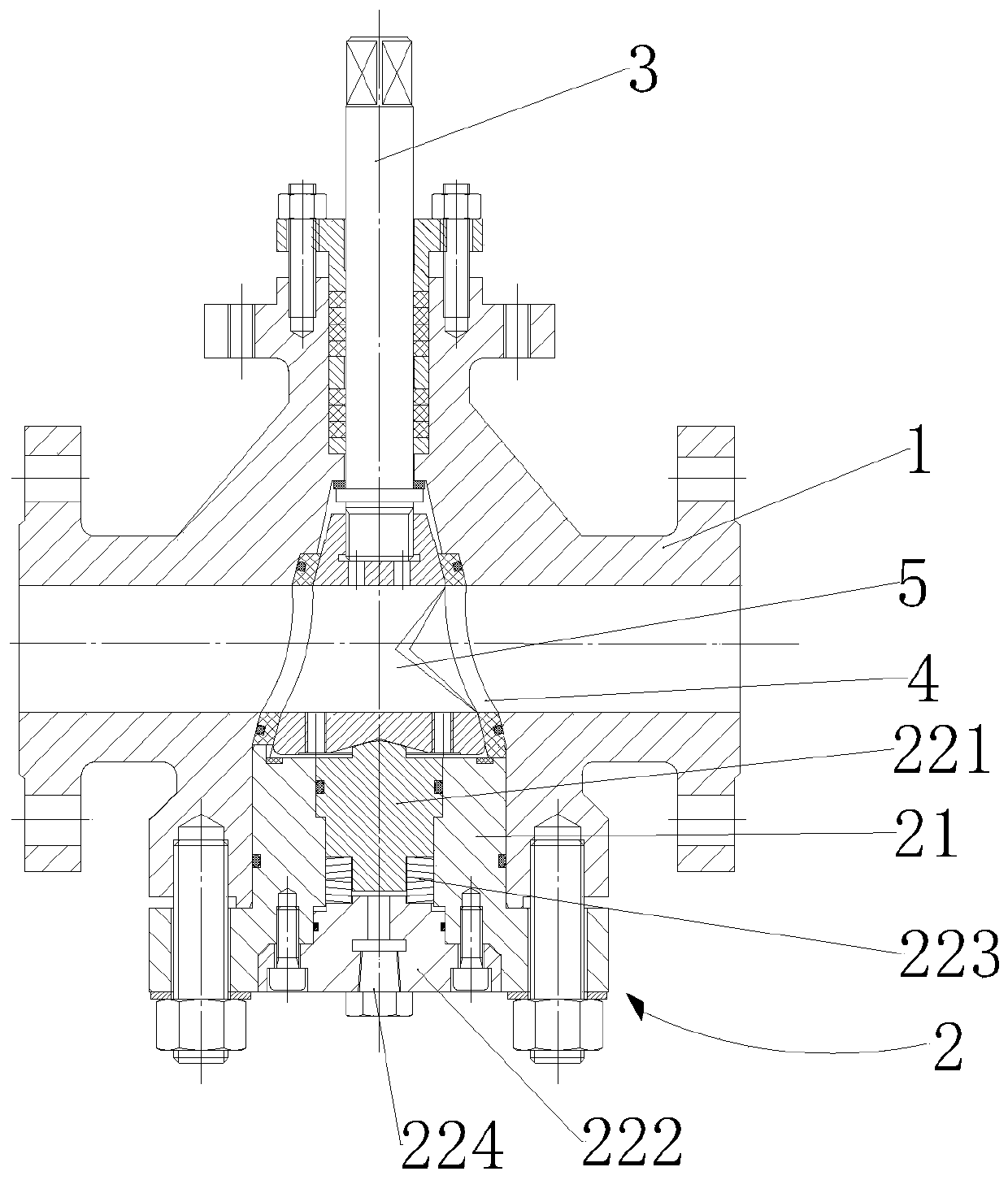 Cock regulating valve with high adjustable ratio