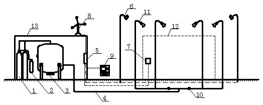 Power transformer fire extinguishing system and control method