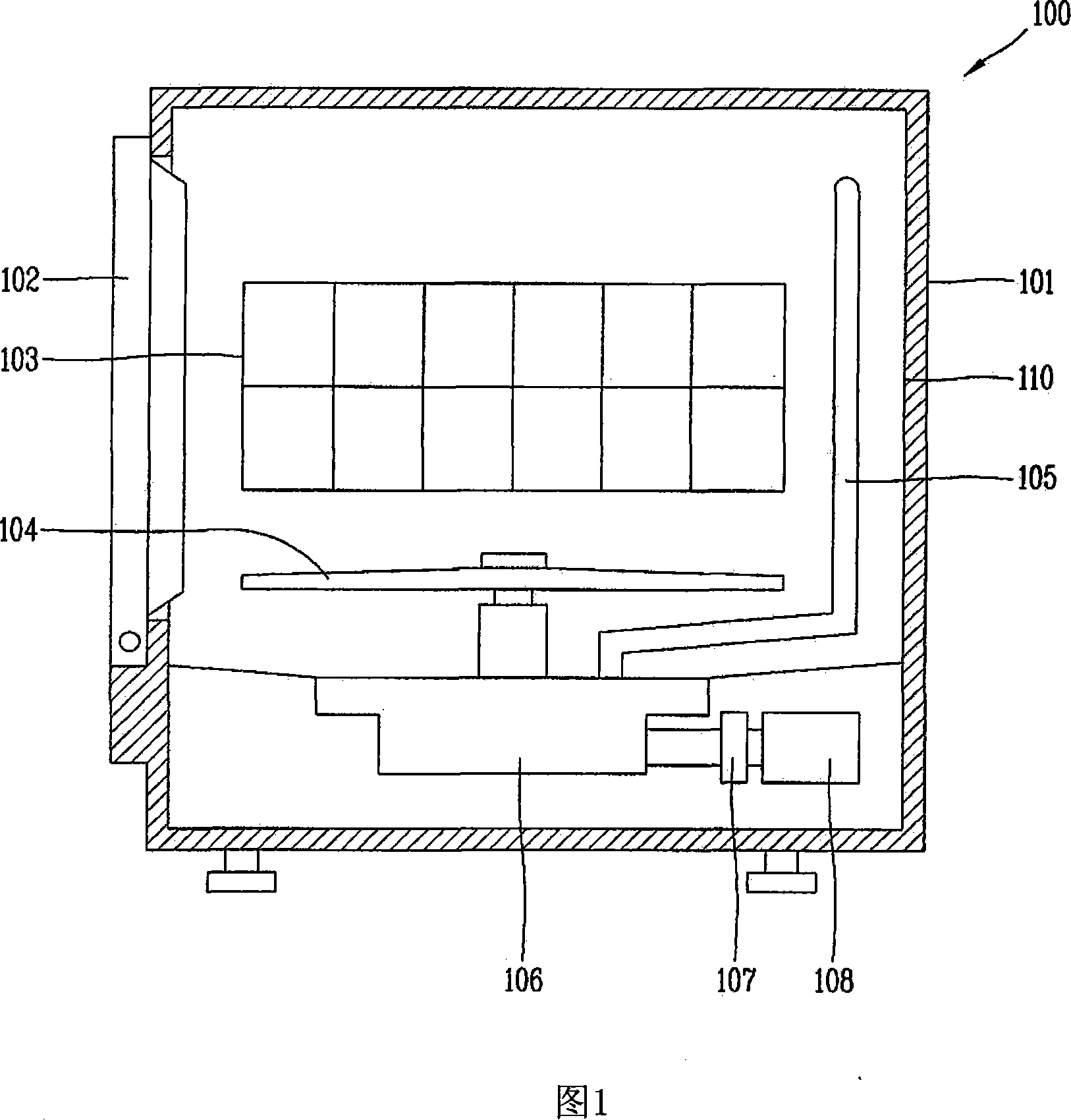 Food residue filtering equipment of dishwasher