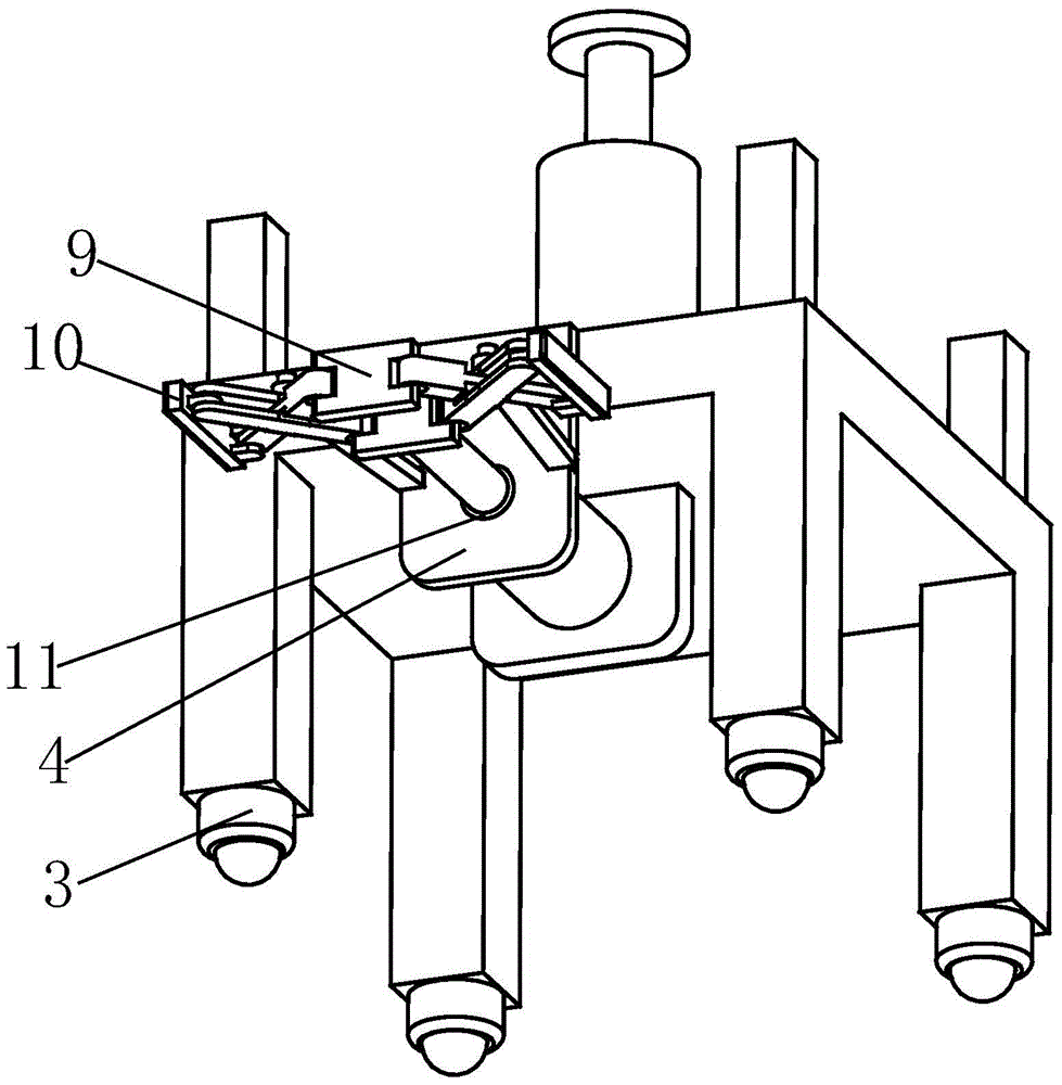 A connection and fixing frame for an intelligent auxiliary positioning indicating vehicle for assembly