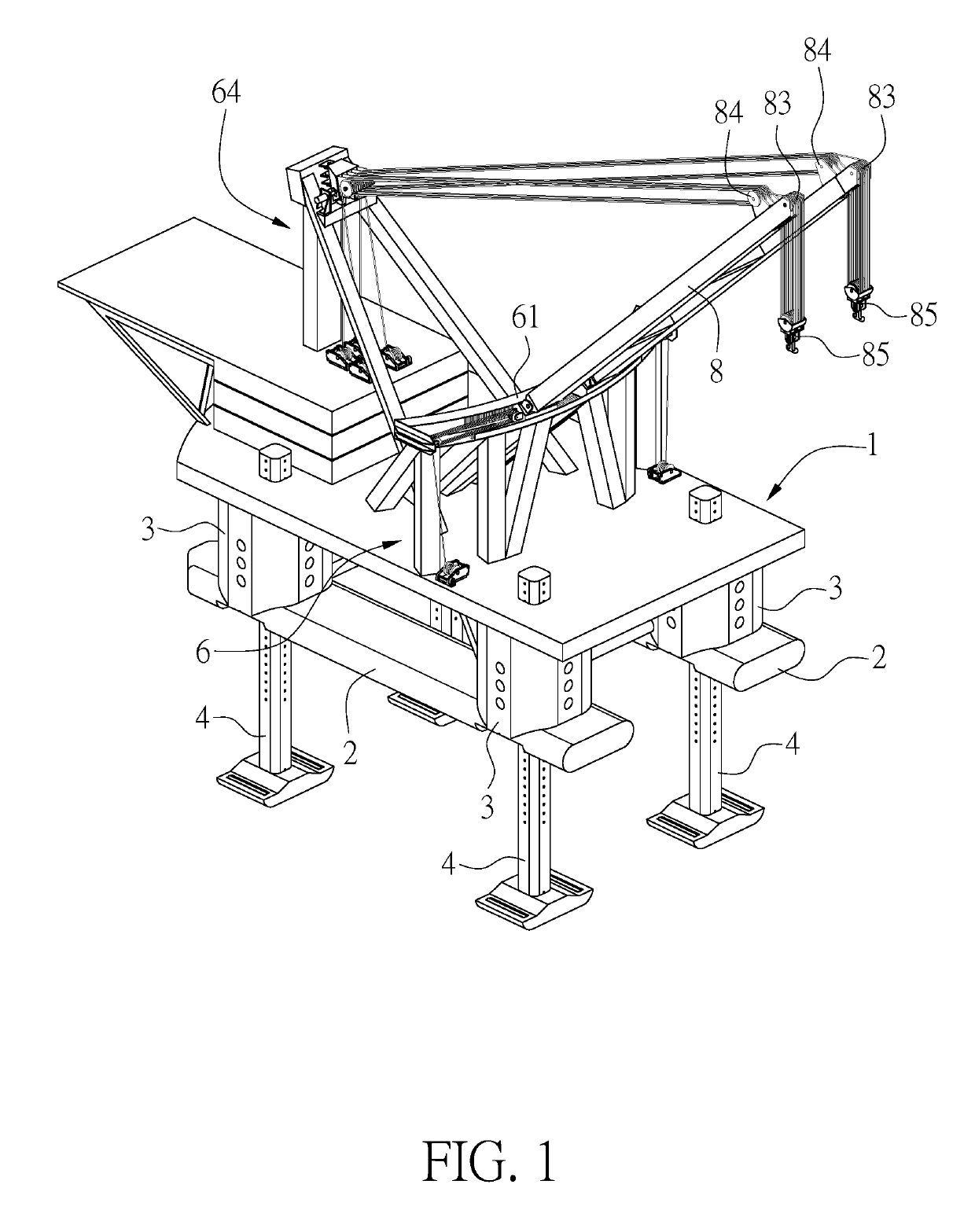 Offshore platform lifting device