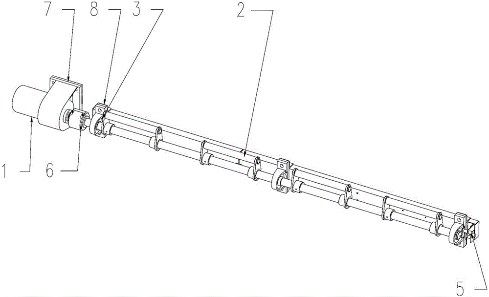 A clamping device driven by a deceleration motor