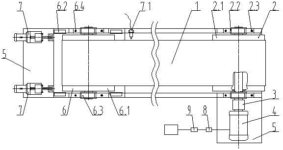 Steel strip variable-frequency transmission system of steel strip type reduction furnace
