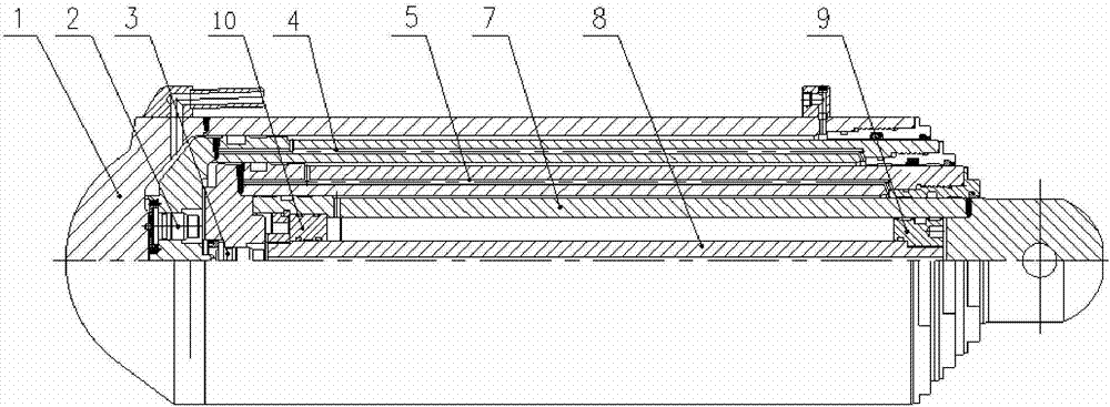 Pressure balance bar type tri-telescopic stand column for hydraulic support