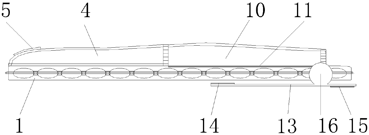 Inflated mattress, convenient to fold and carry, for travelling