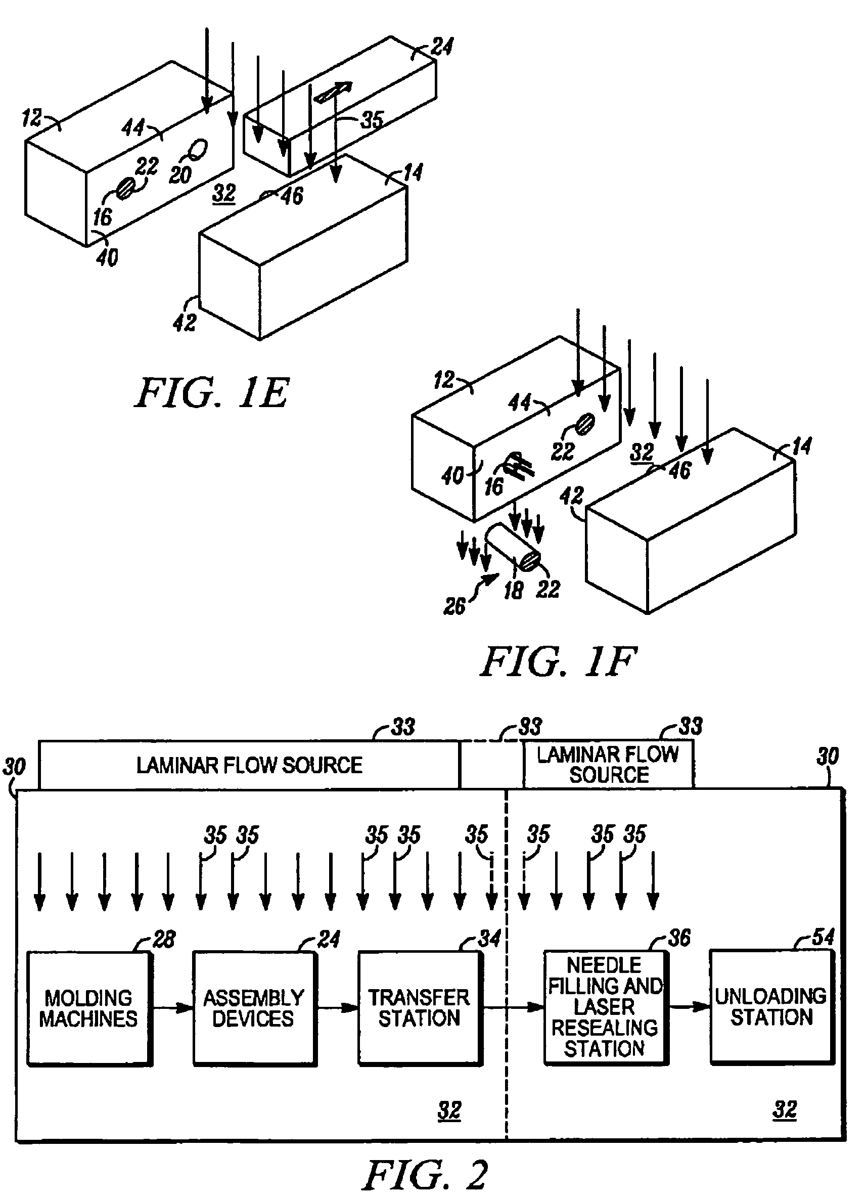 Sterile de-molding apparatus and method