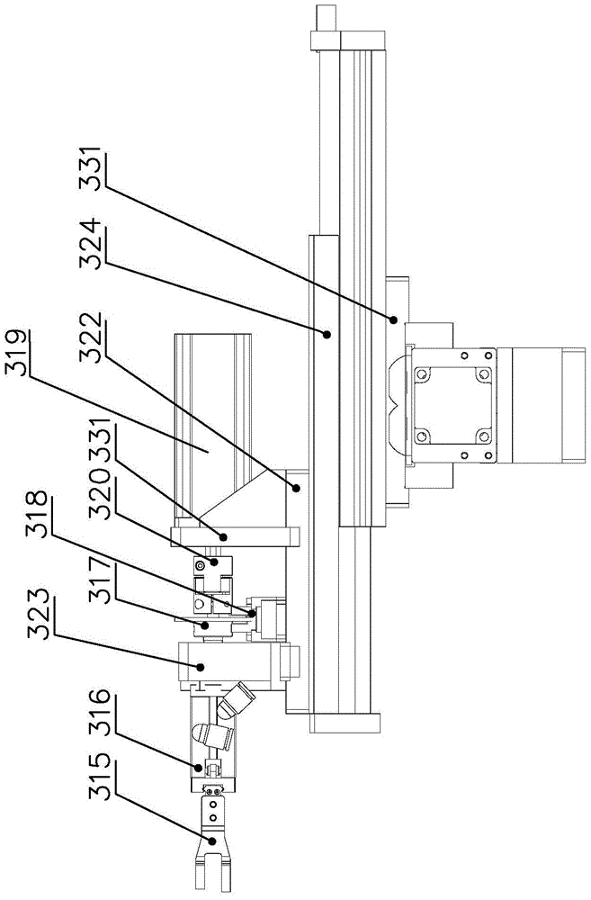 A wire head positioning and welding structure of a winding machine