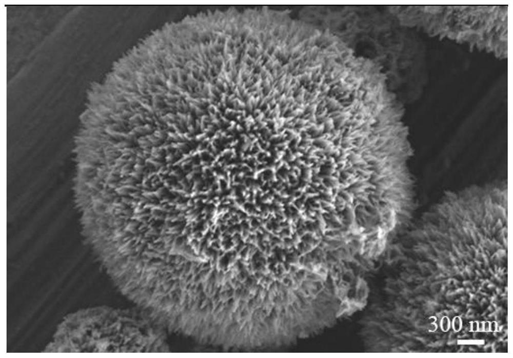 A flower-like phosphide nickel cobaltate material, preparation method and application