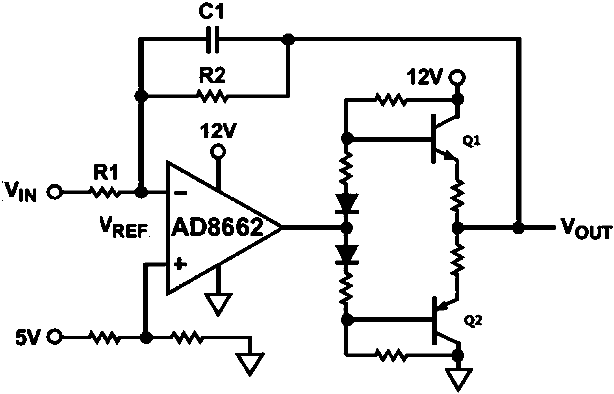 Push-pull circuit and gain amplification circuit composed of same