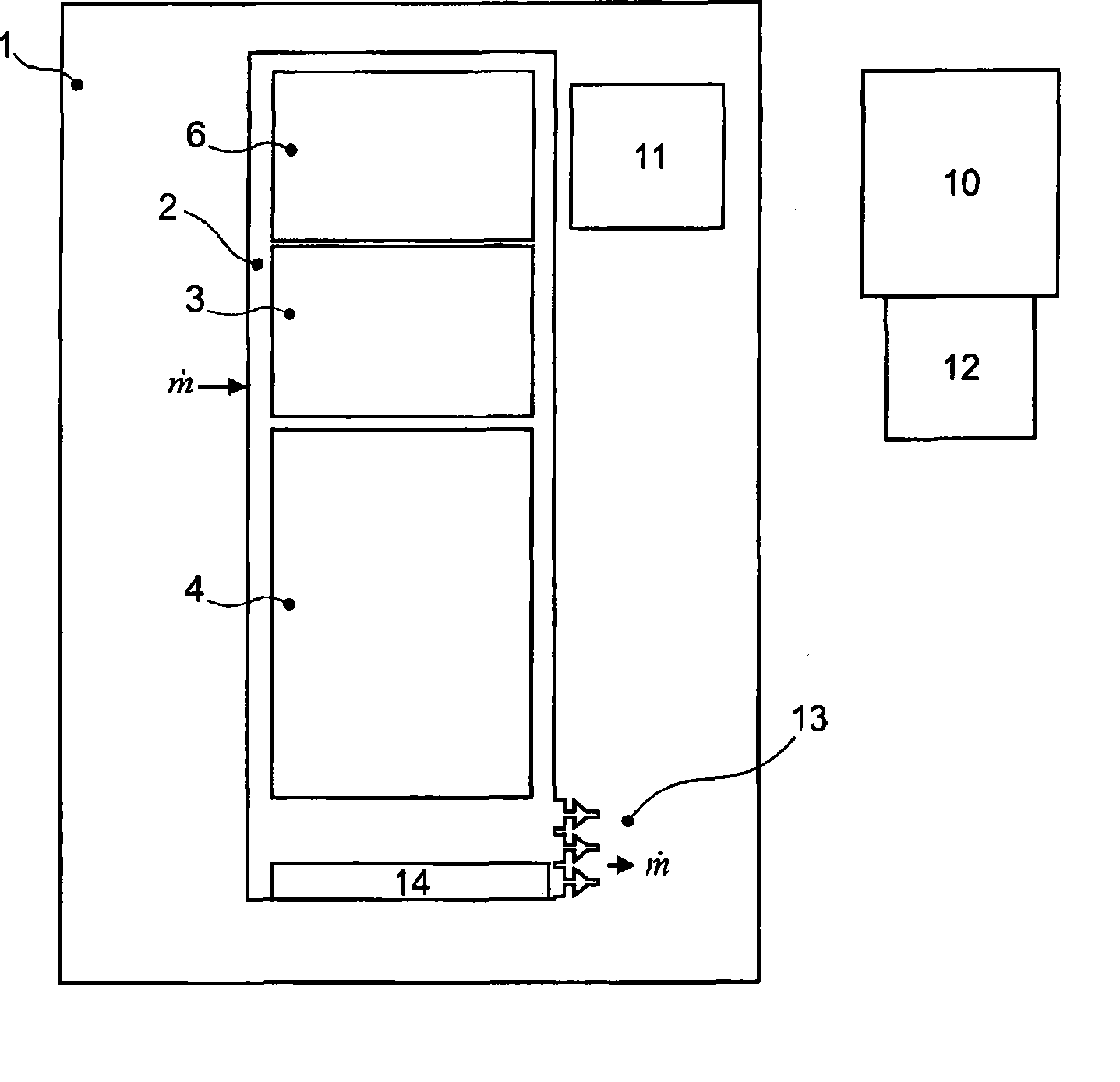 Oxygen supply system for generating oxygen from cabin air inan aircraft