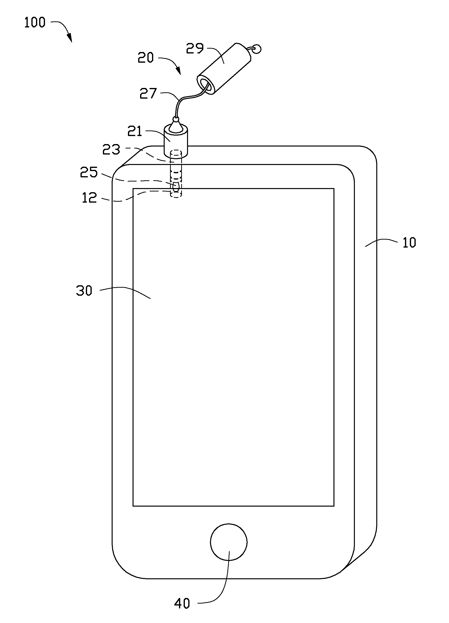 Stylus and portable electronic device using same