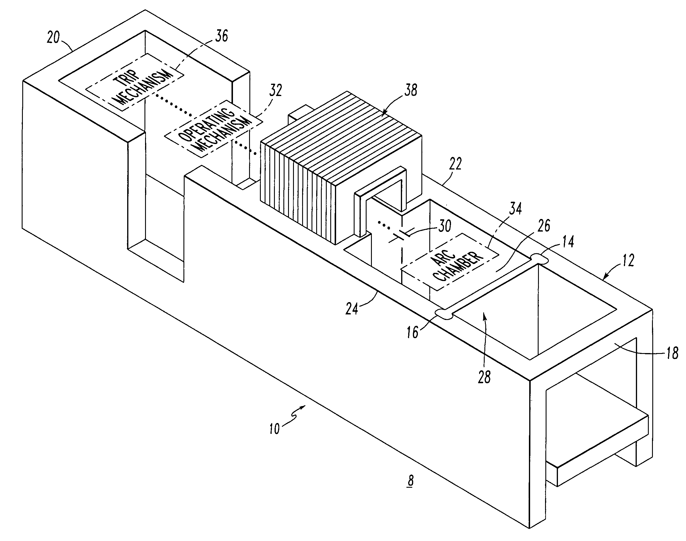 Housing including strengthening member and electrical switching apparatus employing the same