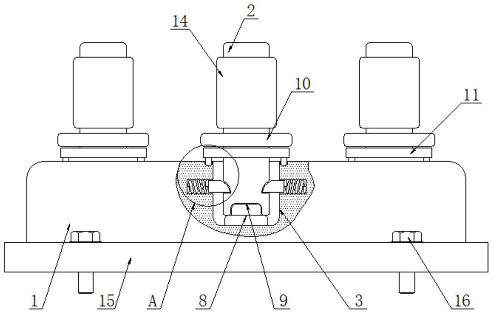Clamping device used based on movable contact group
