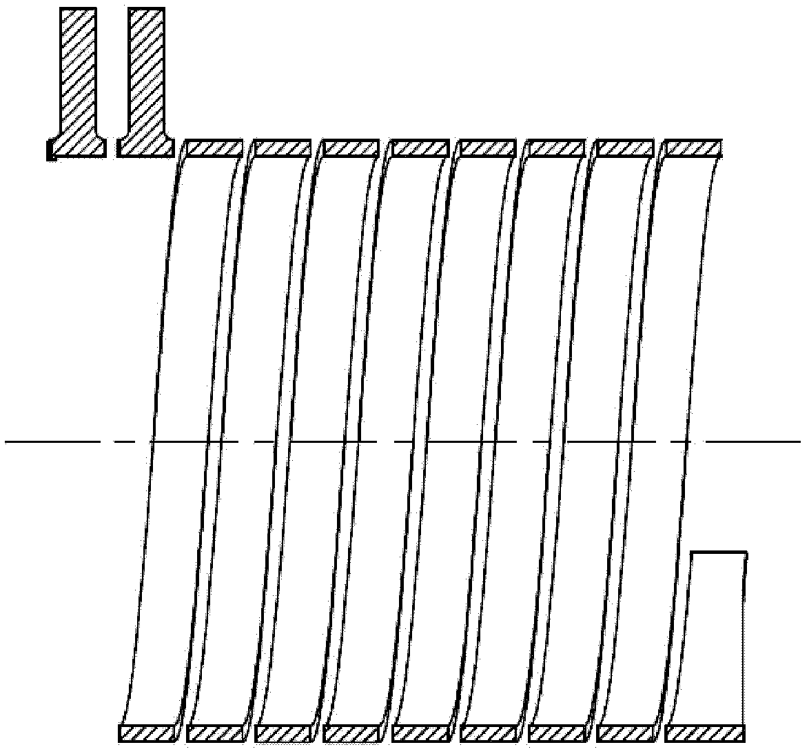 Spiral and axial circulating cooling water channel structure for motor