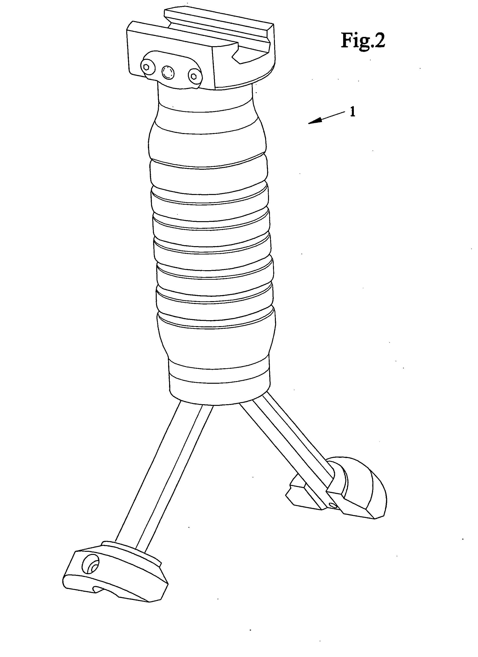 Vertical fore grip with bipod