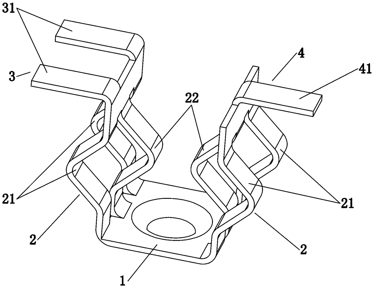 Metal elastic contact