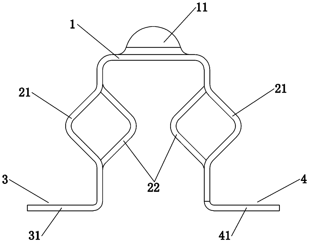 Metal elastic contact