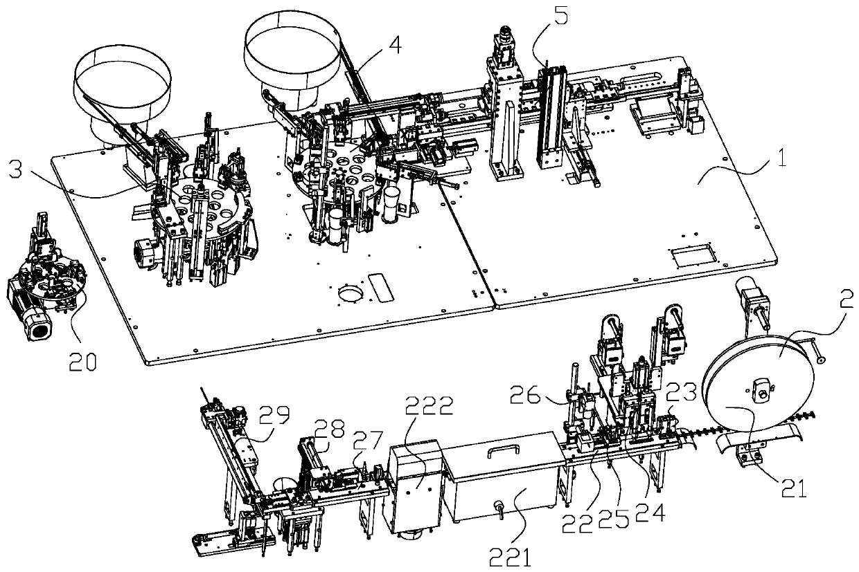 Copper sheet conveying and machining device of fuse block