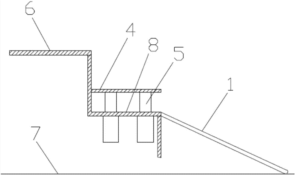 Foldable ladder door for bus and control system of foldable ladder door