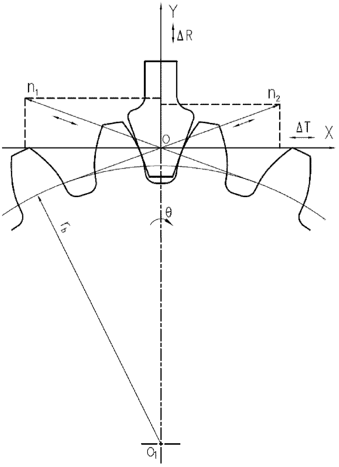 Method for measuring tooth profile deviation of gear based on double-side meshing