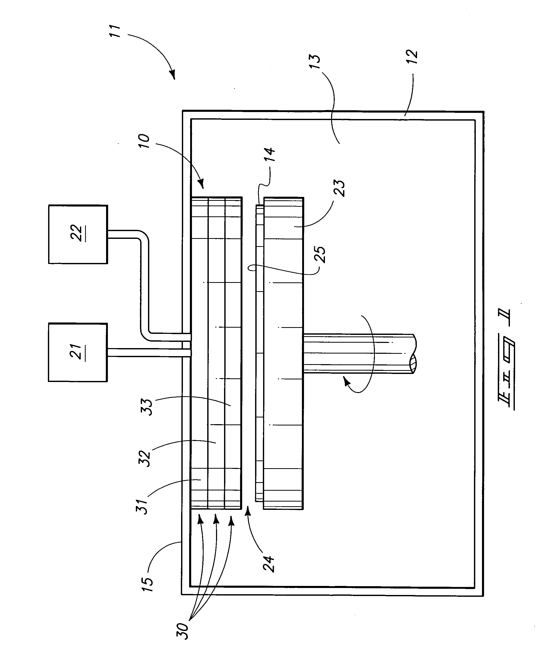 Gas distribution assembly for use in a semiconductor work piece processing reactor