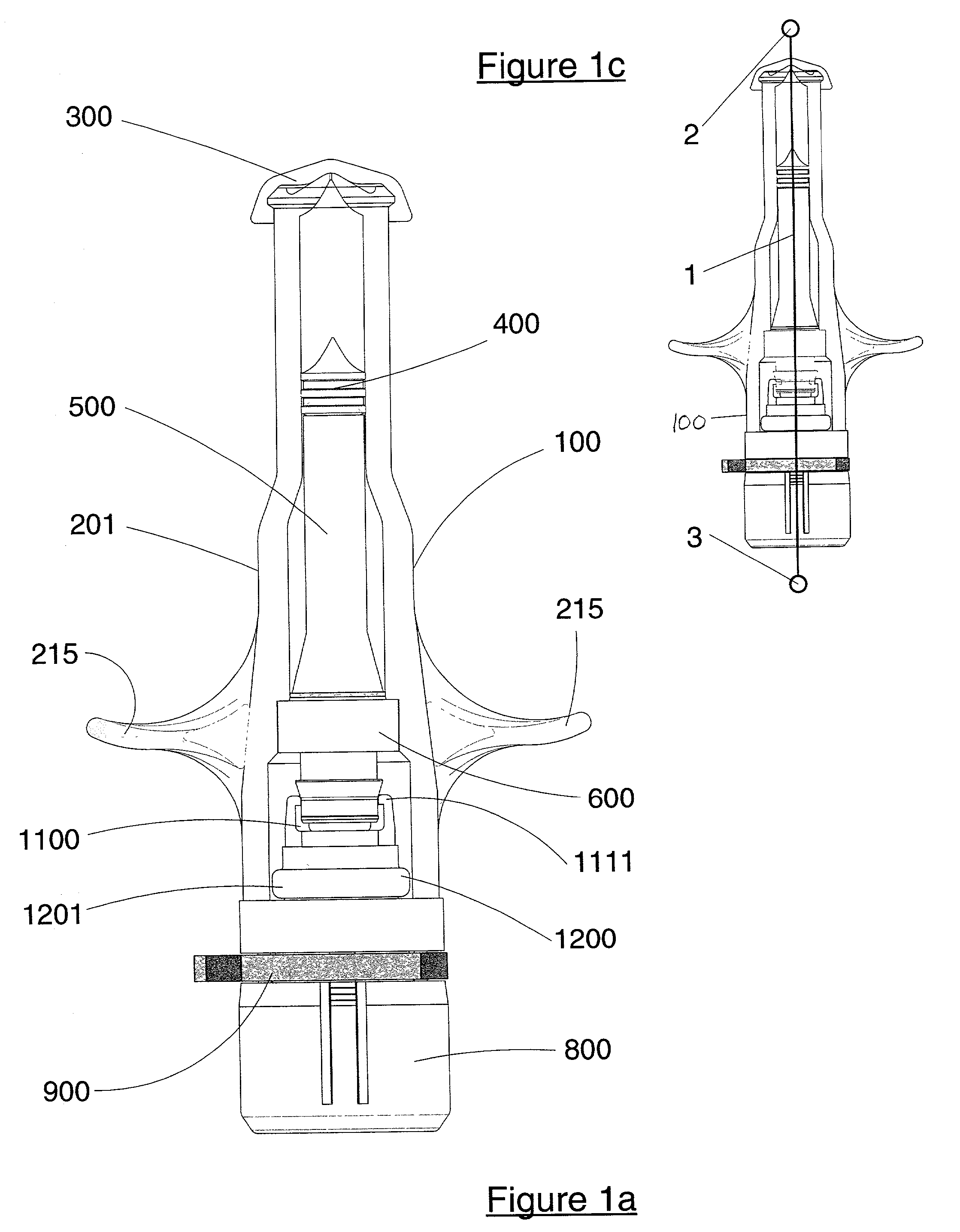 Modular gas-pressured needle-less injector