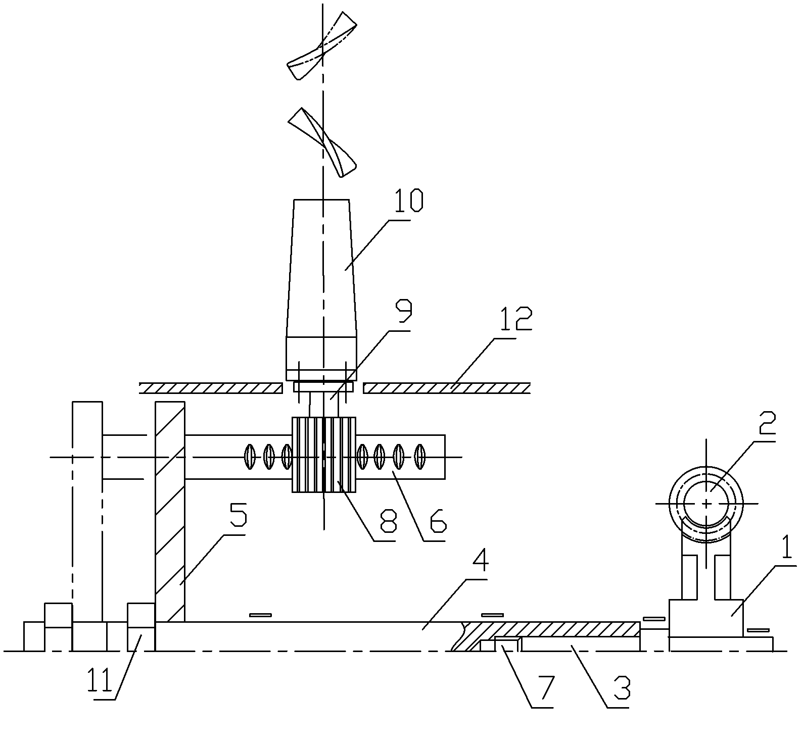 Moving blade regulating device for axial flow fan