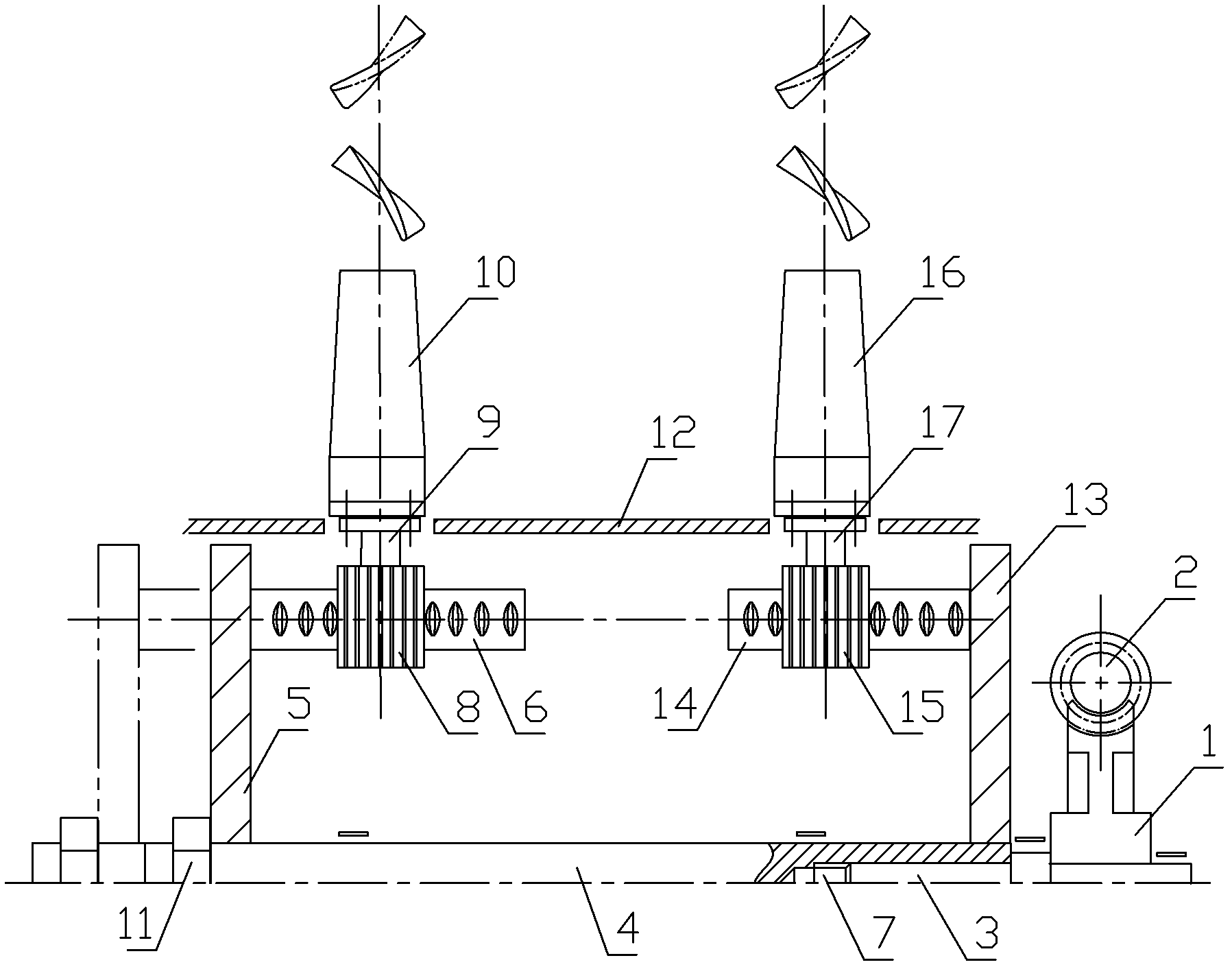 Moving blade regulating device for axial flow fan