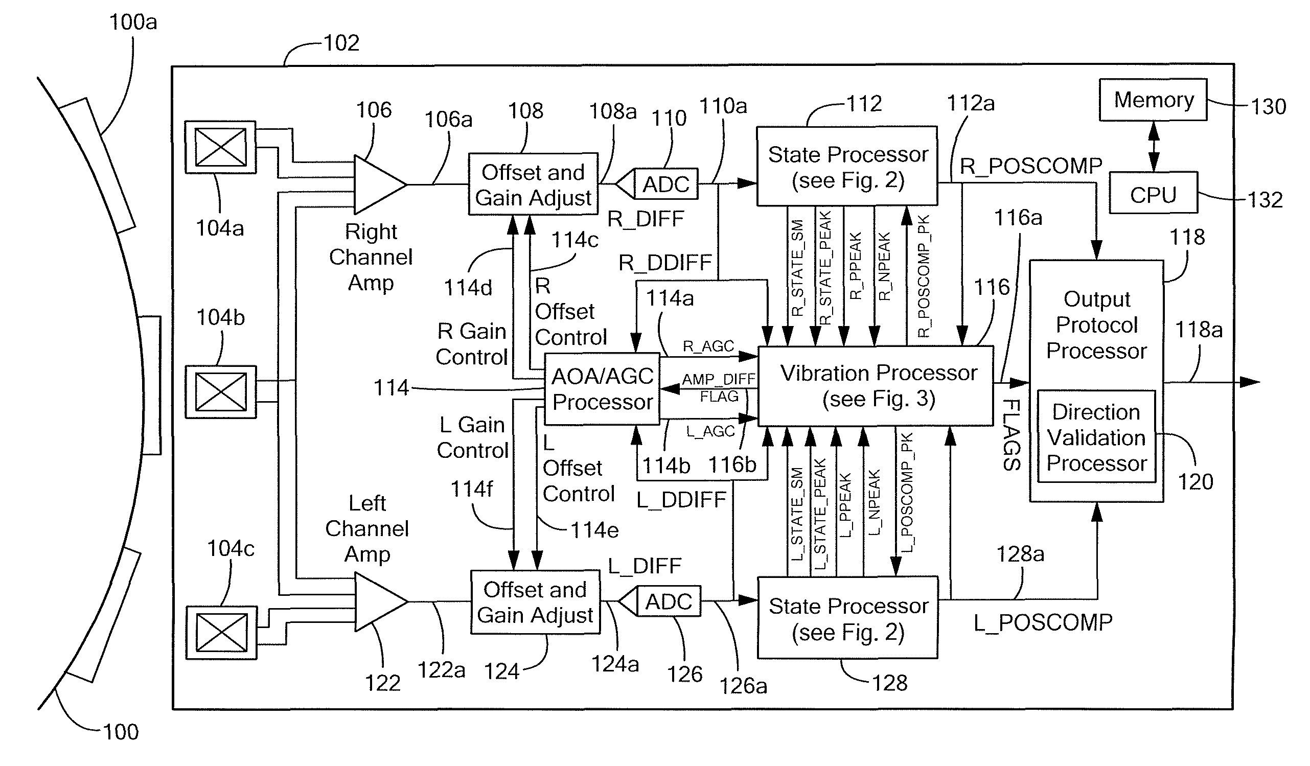 Motion sensor, method, and computer-readable storage medium providing a motion sensor with a magnetic field sensing element for generating a magnetic field signal and a state processor to identify a plurality of states corresponding to ranges of values of the magnetic field signal having a reduced amount of state chatter