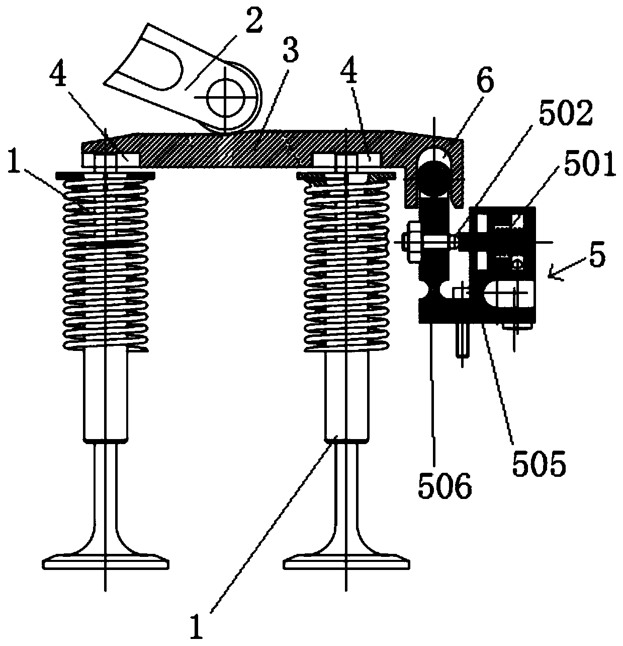 A cylinder brake transmission device