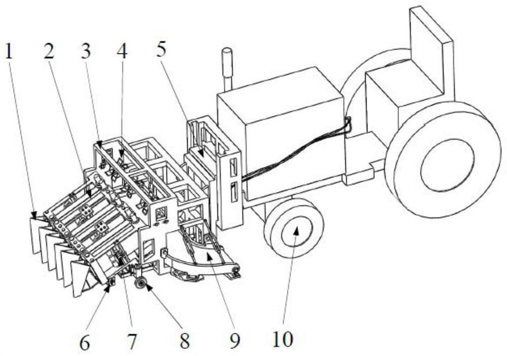 A multi-row leek harvester