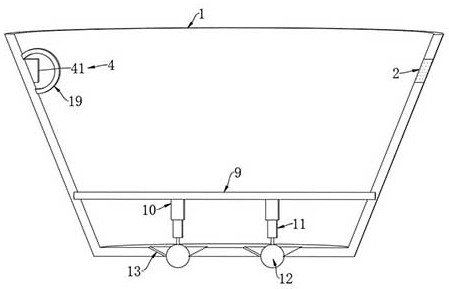 Ash bucket ash discharging device for boiler