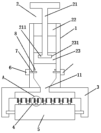 Heat conduction limiting type adhesive smearing device