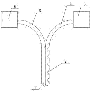 Double-chamber gastric lavage pipe