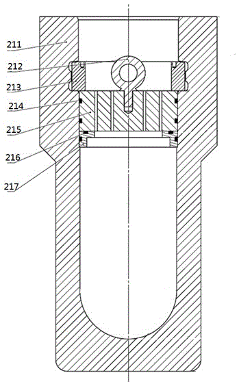 Water-hydraulic ultrahigh pressure system for liquid food and production device thereof