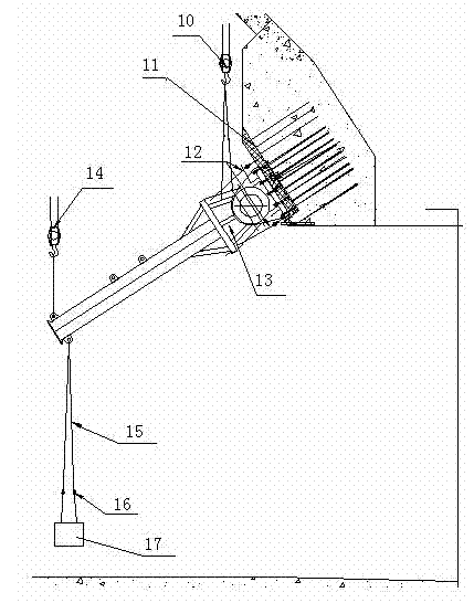 Method for integrally mounting hinge device of extra-large sector gate