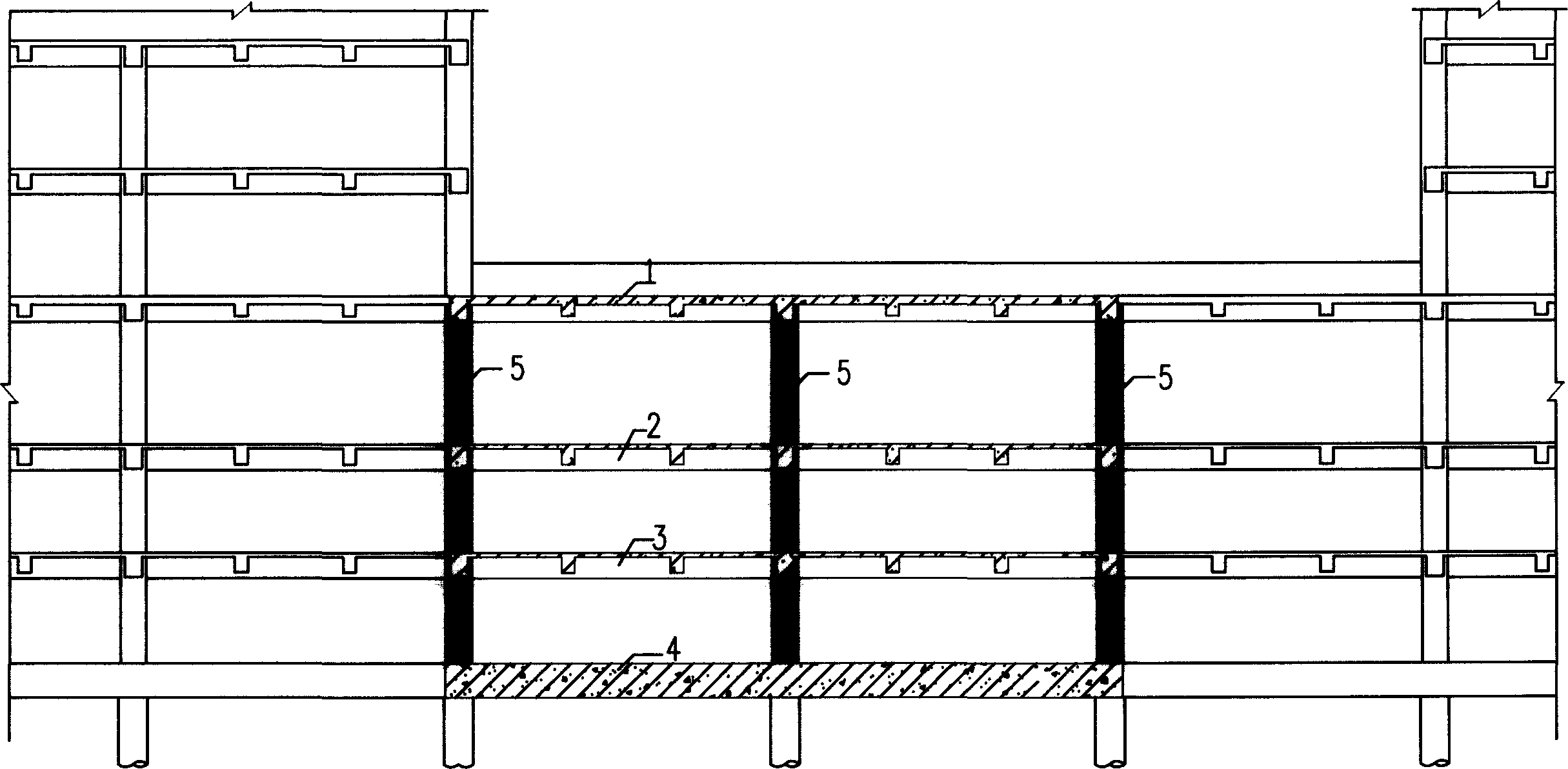 Construction method of reconstrating existant underground space into subway station