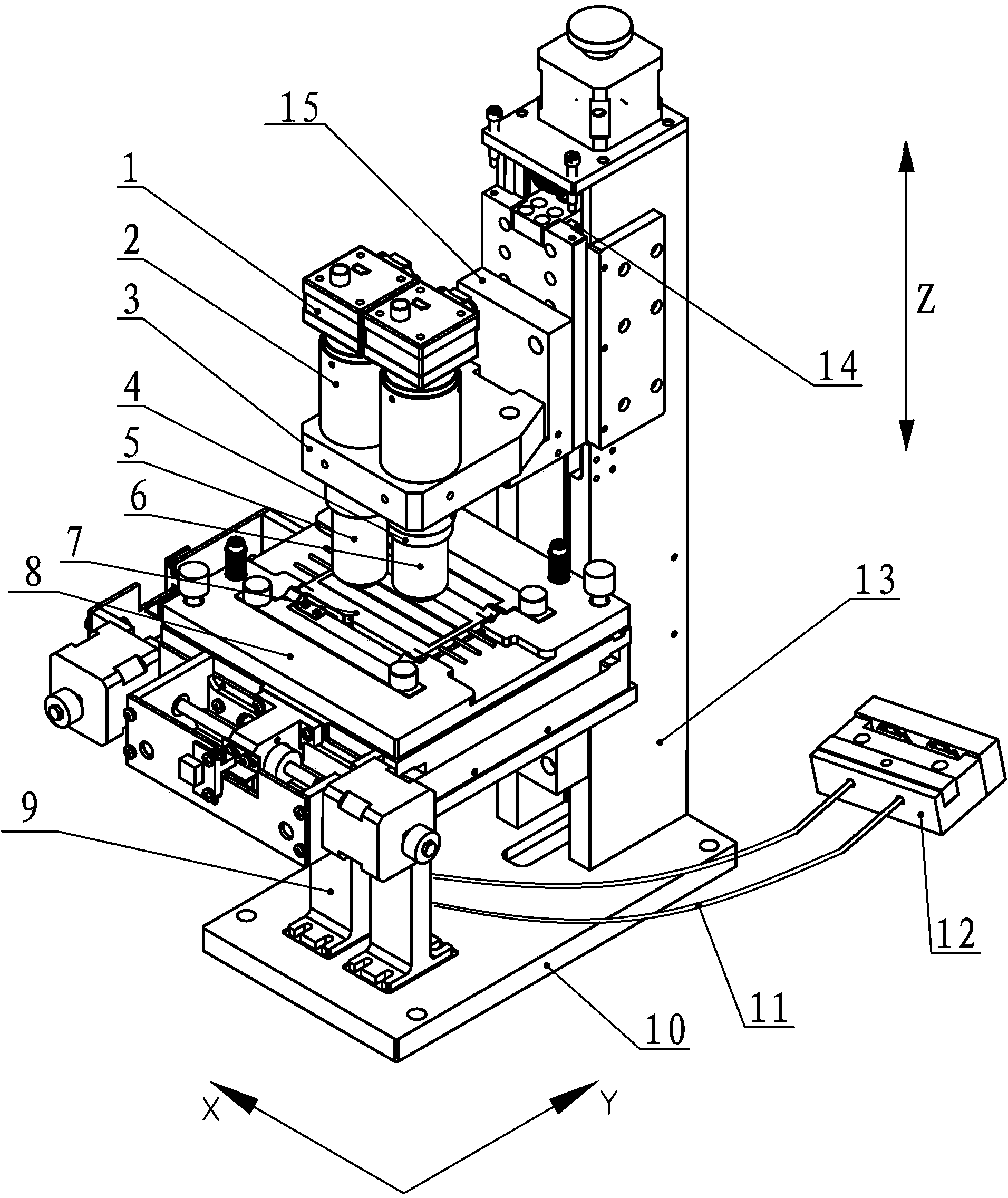 Double-lens-cone microscope device used in urinary sediment inspection equipment