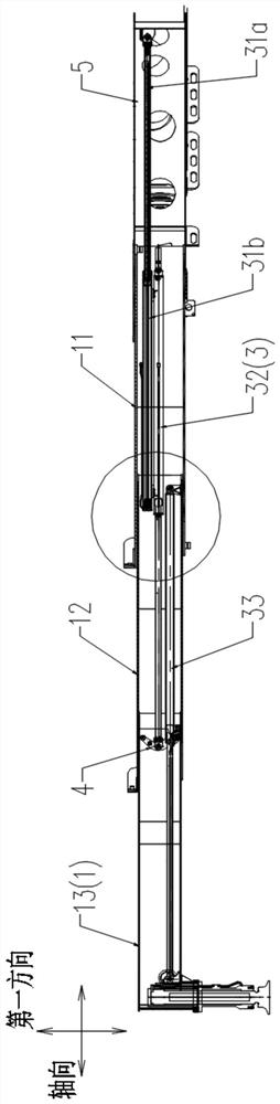 Front supporting leg and engineering vehicle