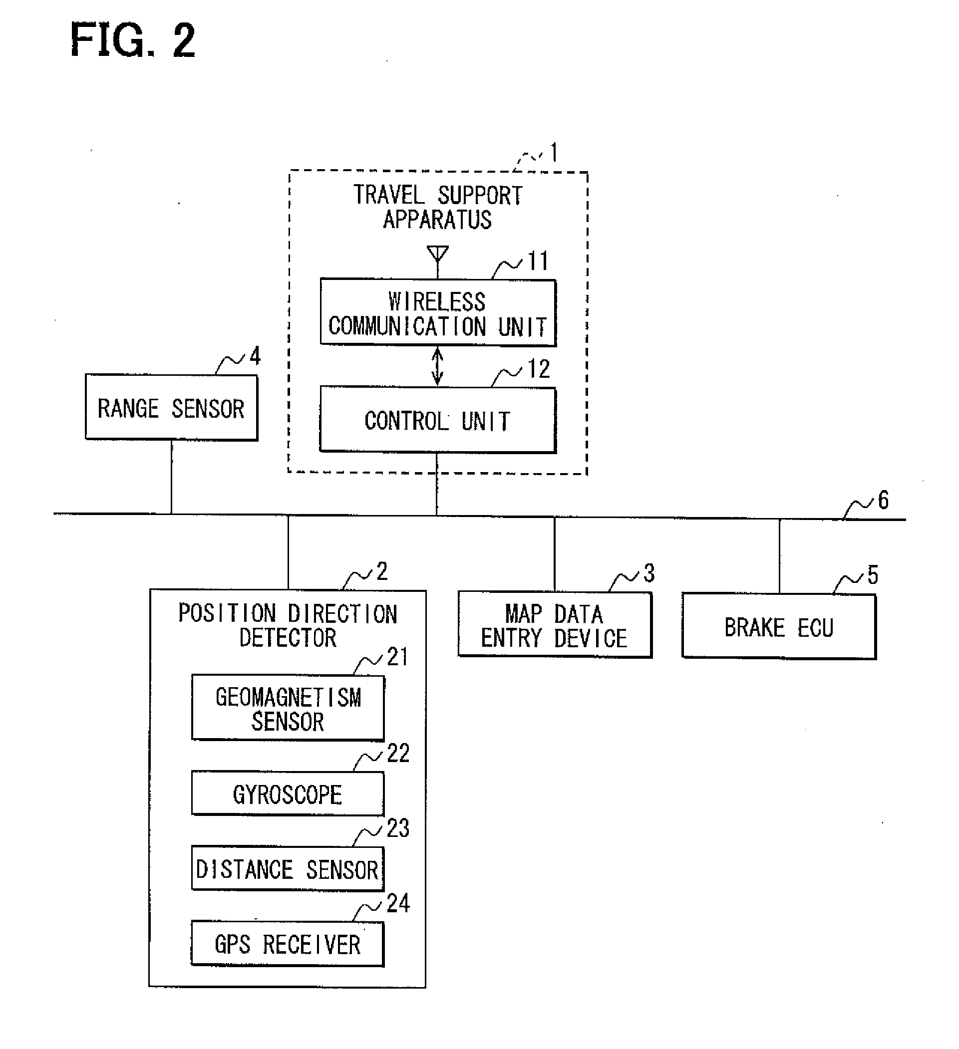 Travel support apparatus and travel support system