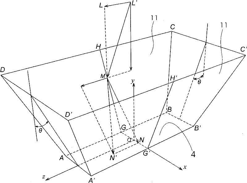 A double-slope reflective concentrating solar photovoltaic cell module