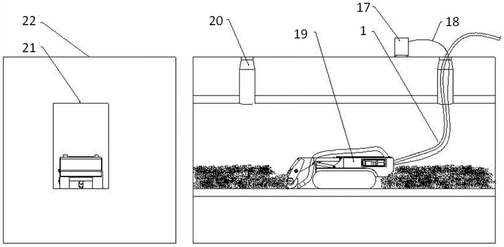 A drainage pipe network dredging robot and dredging method thereof