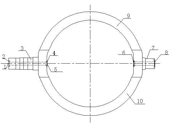 Device and method for measuring coaxiality of trunnions of converter backing ring