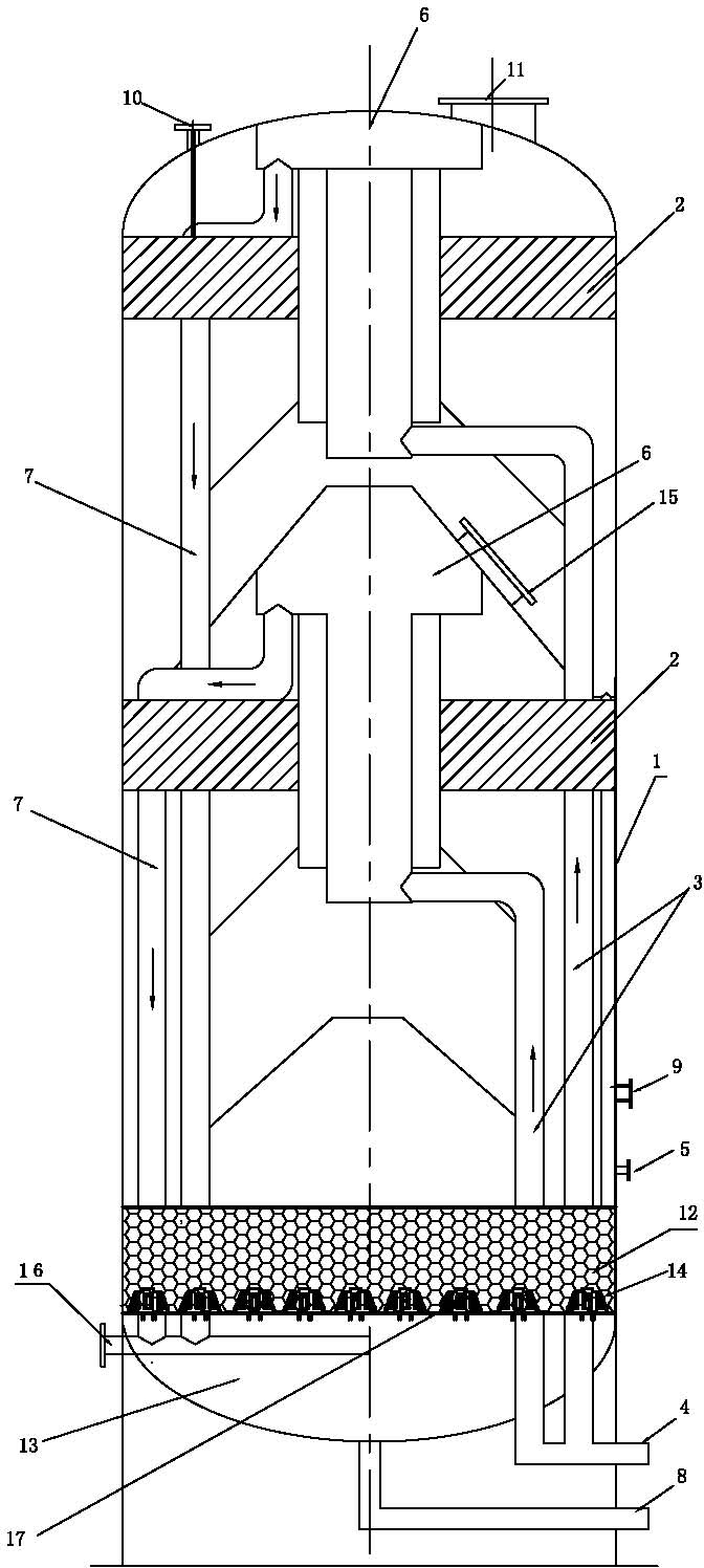Multi-layer structure pressure type water purification treatment equipment with drainage cap in the filter area