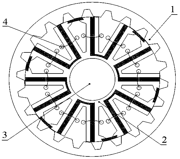 Outer rotor flux switching motor with high permanent-magnet utilization rate